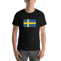 Thumbnail for Sweden Flag T-Shirt - Black - Shirt View