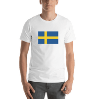 Thumbnail for Sweden Flag T-Shirt - White - Shirt View