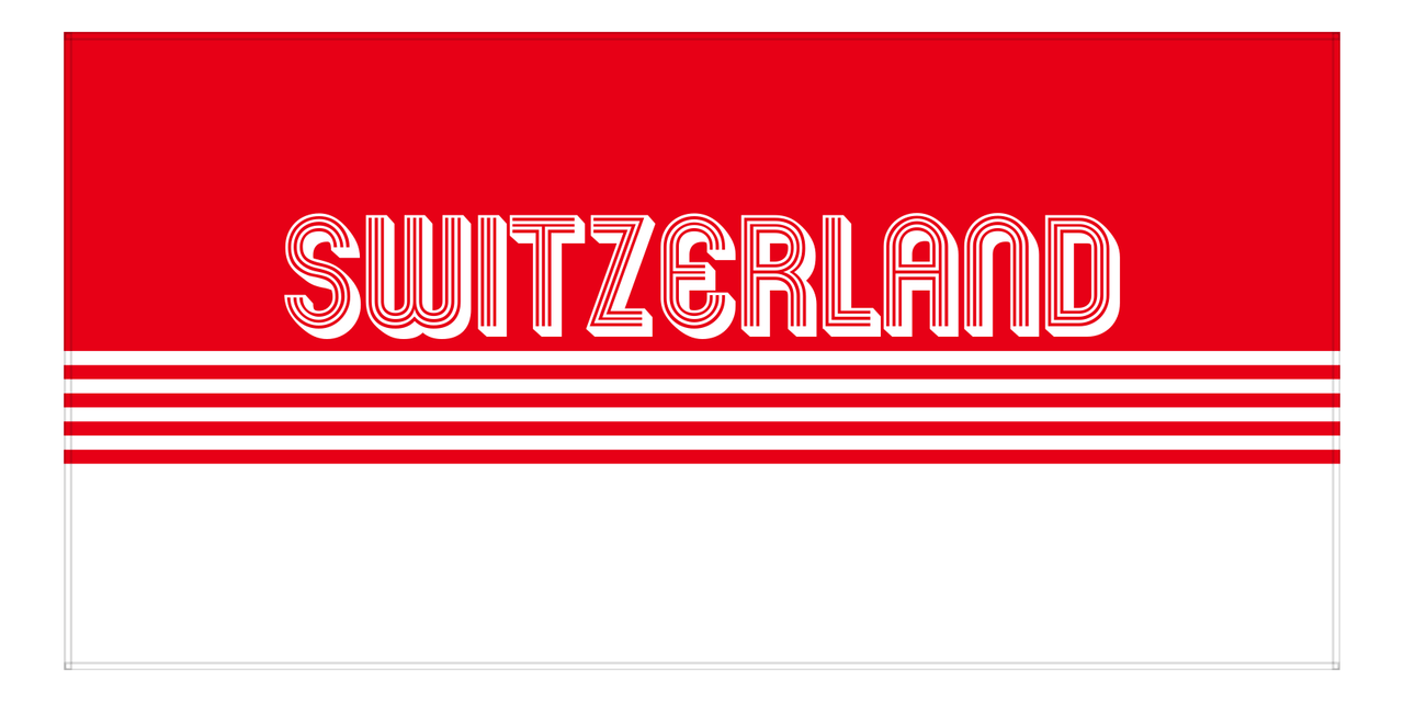 Personalized Switzerland Beach Towel - Front View