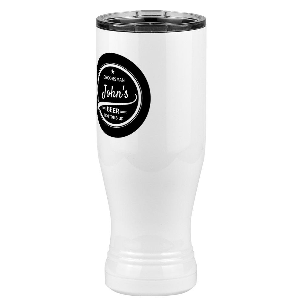 Personalized Swoop Lettering Pilsner Tumbler (20 oz) - Front Left View