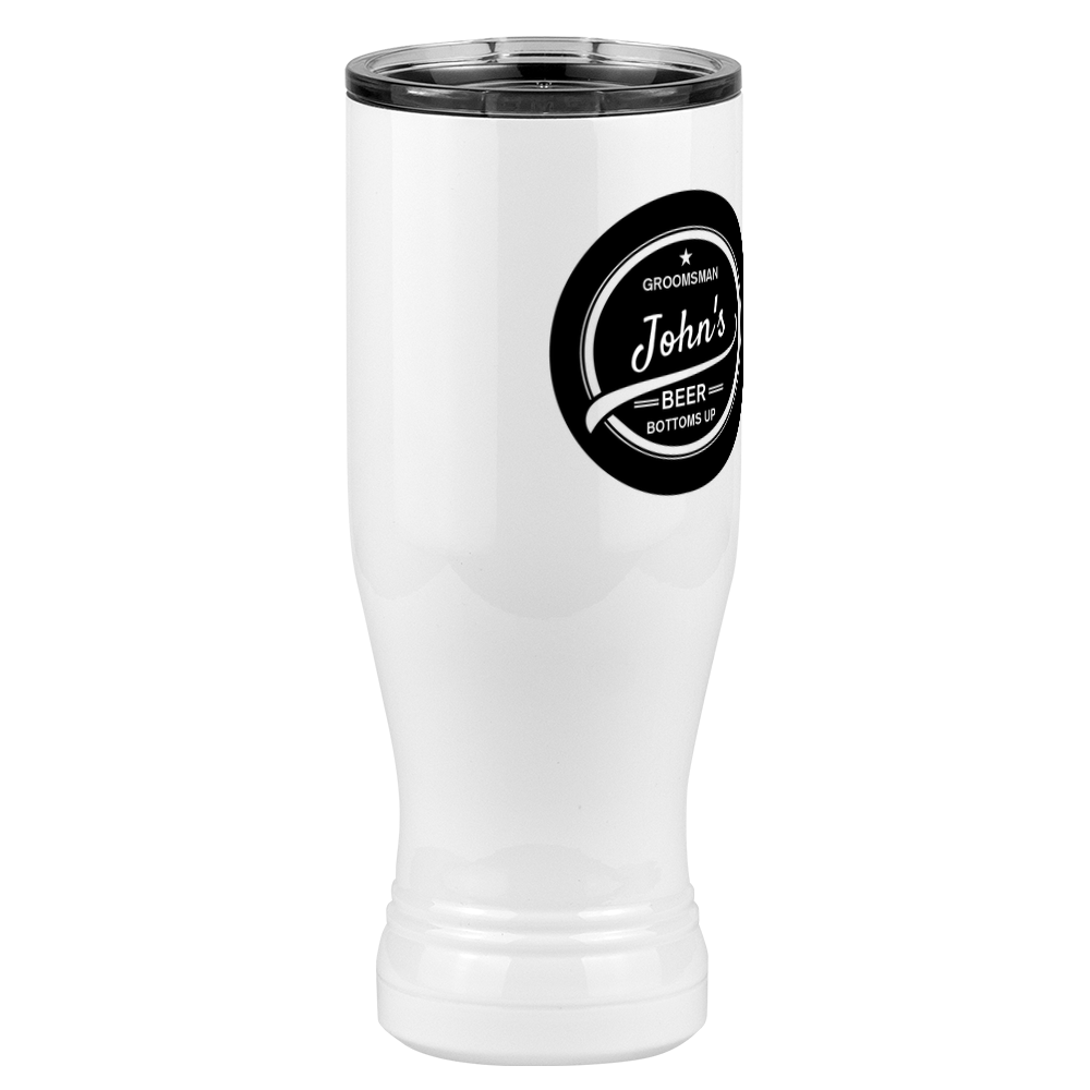 Personalized Swoop Lettering Pilsner Tumbler (20 oz) - Front Right View