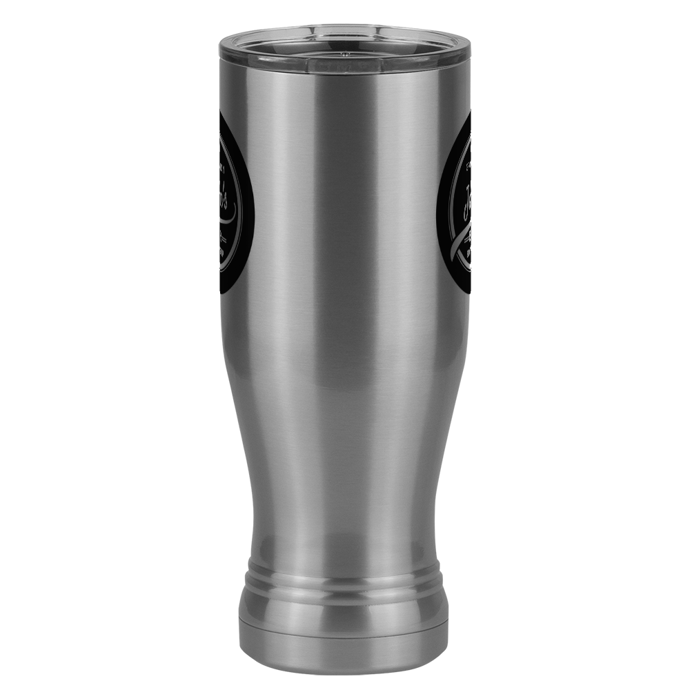 Personalized Swoop Lettering Pilsner Tumbler (20 oz) - Front View