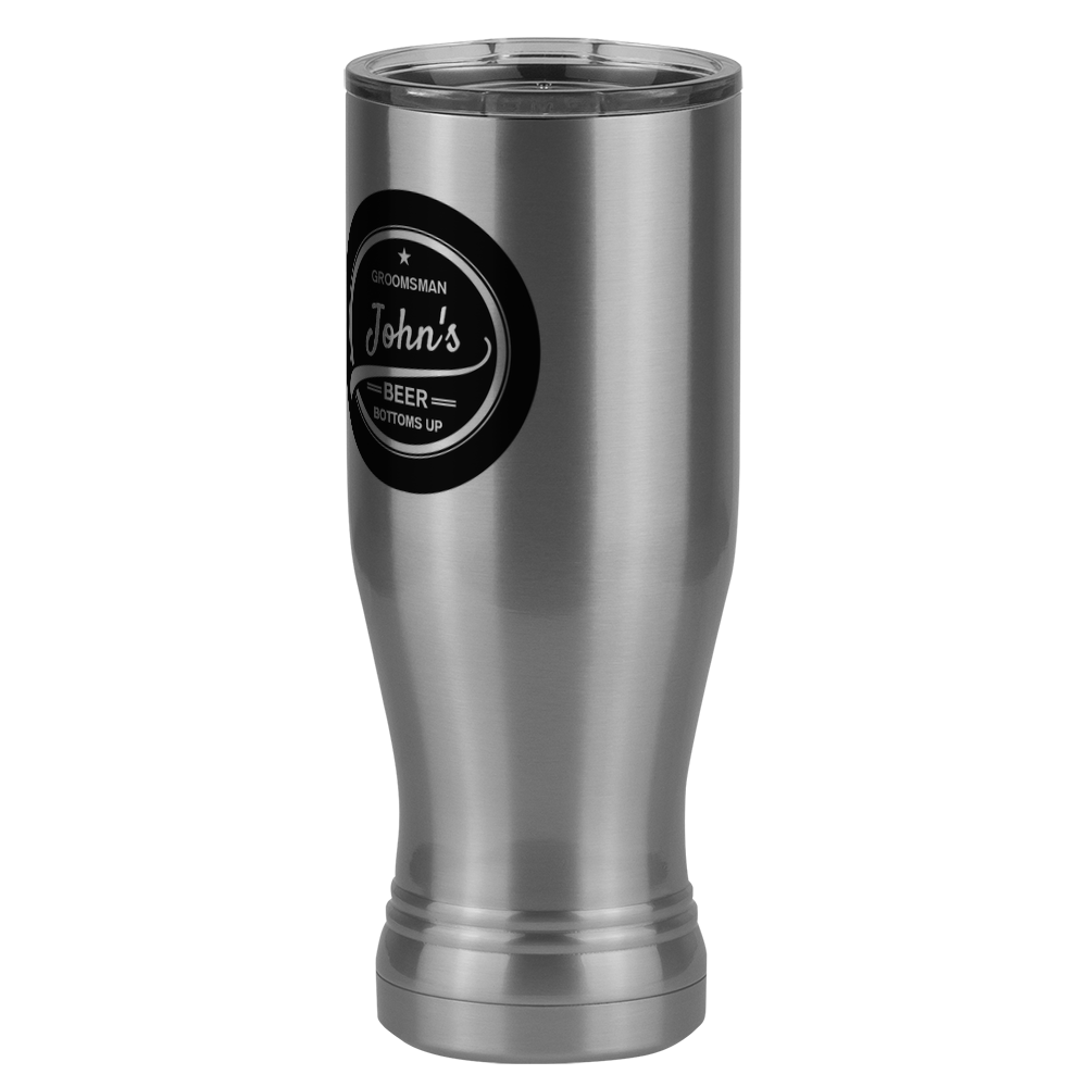 Personalized Swoop Lettering Pilsner Tumbler (20 oz) - Front Left View