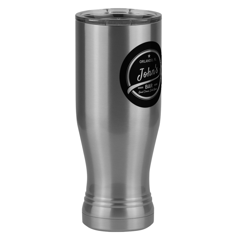 Personalized Swoop Lettering Pilsner Tumbler (20 oz) - Front Right View