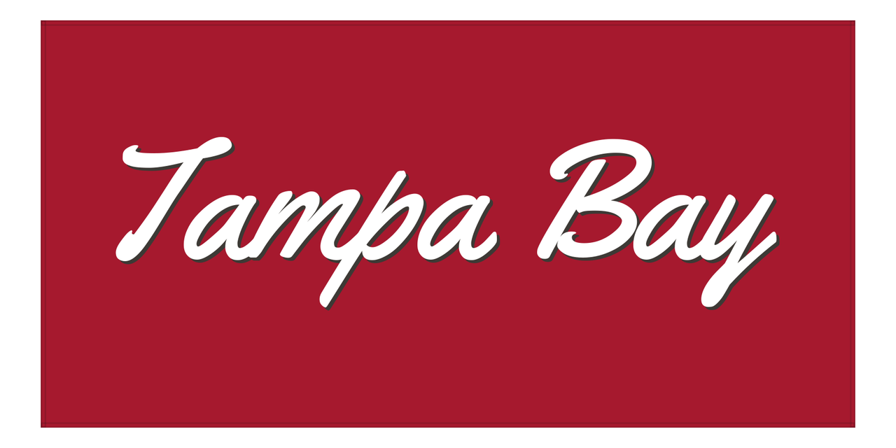 Personalized Tampa Bay Beach Towel - Front View