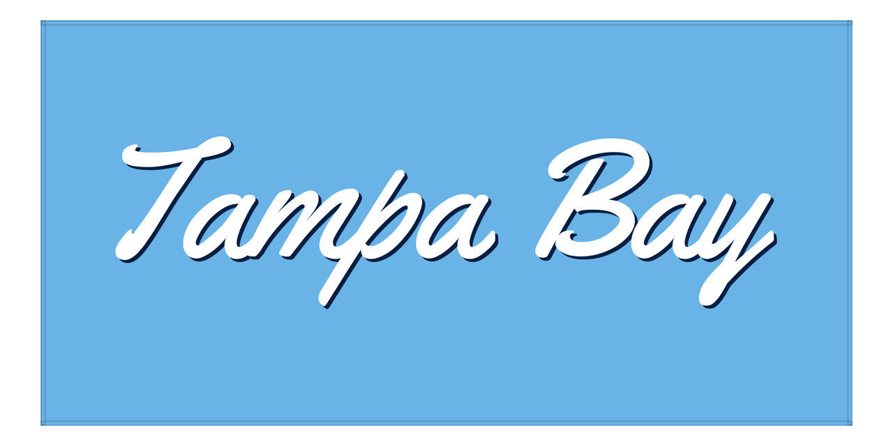 Personalized Tampa Bay Beach Towel - Front View