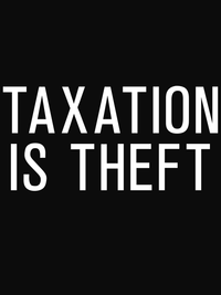 Thumbnail for Taxation Is Theft T-Shirt - Black - Decorate View