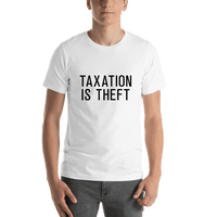 Thumbnail for Taxation Is Theft T-Shirt - White - Shirt View