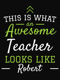 Thumbnail for Personalized Teacher T-Shirt - Black - Decorate View
