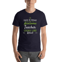 Thumbnail for Personalized Teacher T-Shirt - Navy - Shirt View