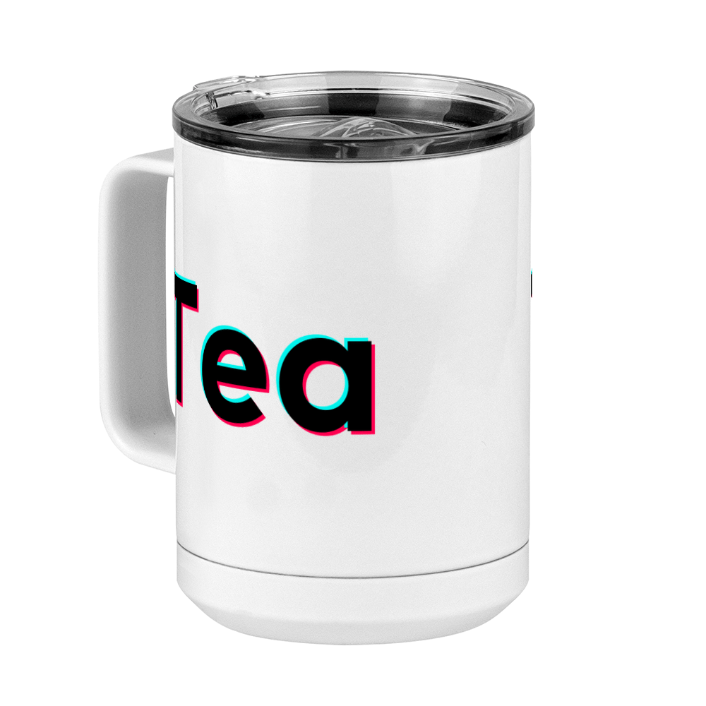 Tea Coffee Mug Tumbler with Handle (15 oz) - TikTok Trends - Front Left View