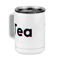 Thumbnail for Tea Coffee Mug Tumbler with Handle (15 oz) - TikTok Trends - Front Left View