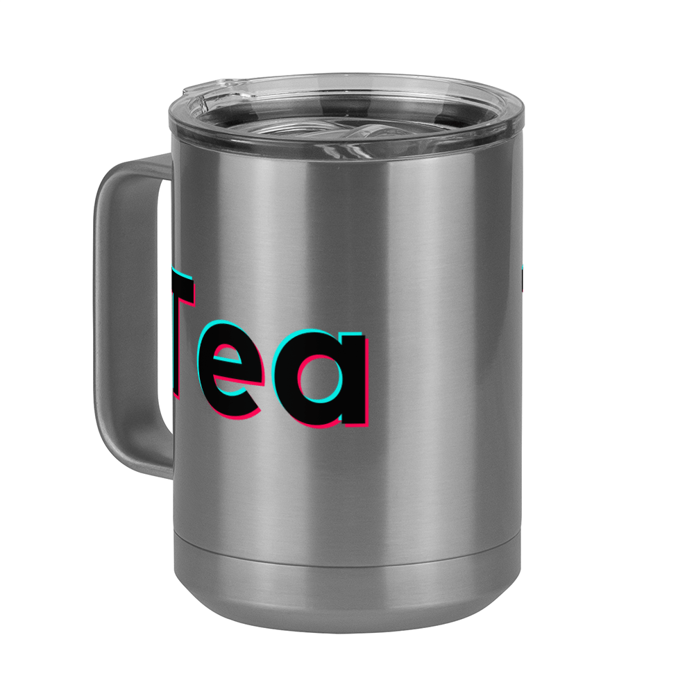 Tea Coffee Mug Tumbler with Handle (15 oz) - TikTok Trends - Front Left View
