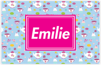 Thumbnail for Personalized Tea Party Placemat IV - Party Pattern - Rectangle Nameplate -  View