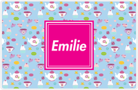 Thumbnail for Personalized Tea Party Placemat IV - Party Pattern - Square Nameplate -  View