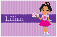 Thumbnail for Personalized Tea Party Placemat VIII - Cupcake Tea - Black Girl I -  View