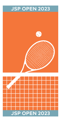 Thumbnail for Personalized Tennis Beach Towel - Orange - Front View