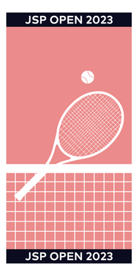 Thumbnail for Personalized Tennis Beach Towel - Pink - Front View