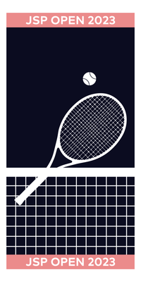 Thumbnail for Personalized Tennis Beach Towel - Navy Blue - Front View