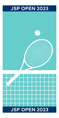 Thumbnail for Personalized Tennis Beach Towel - Teal - Front View