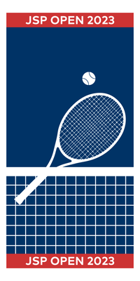 Thumbnail for Personalized Tennis Beach Towel - Blue - Front View