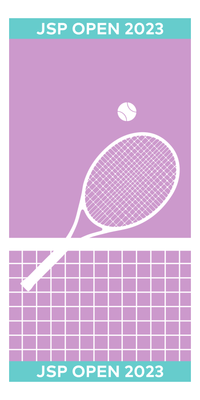 Thumbnail for Personalized Tennis Beach Towel - Purple - Front View