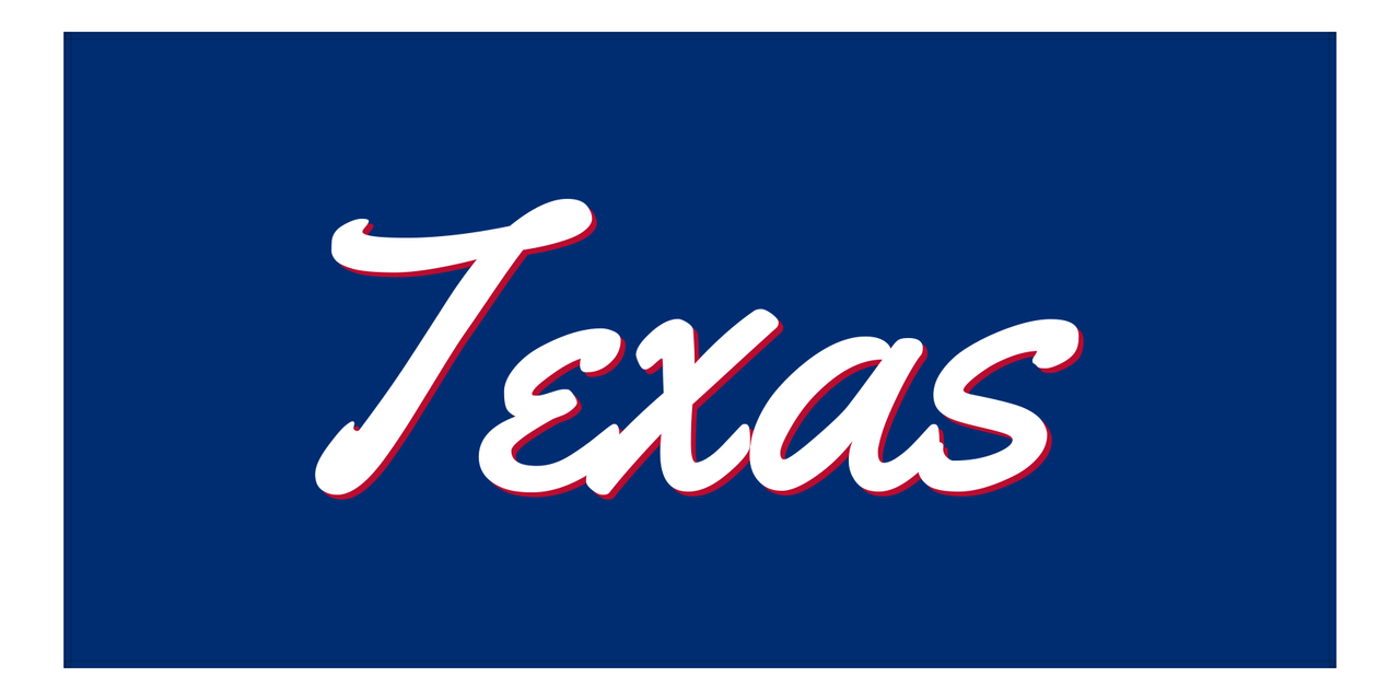Personalized Texas Beach Towel - Front View
