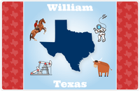 Thumbnail for Personalized Texas Placemat - Blue Background -  View