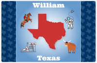 Thumbnail for Personalized Texas Placemat - Blue Background -  View