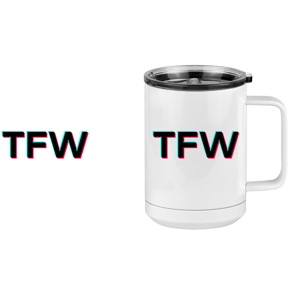 TFW Coffee Mug Tumbler with Handle (15 oz) - TikTok Trends - Design View