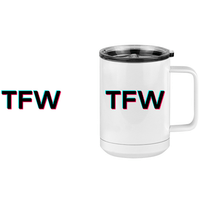Thumbnail for TFW Coffee Mug Tumbler with Handle (15 oz) - TikTok Trends - Design View