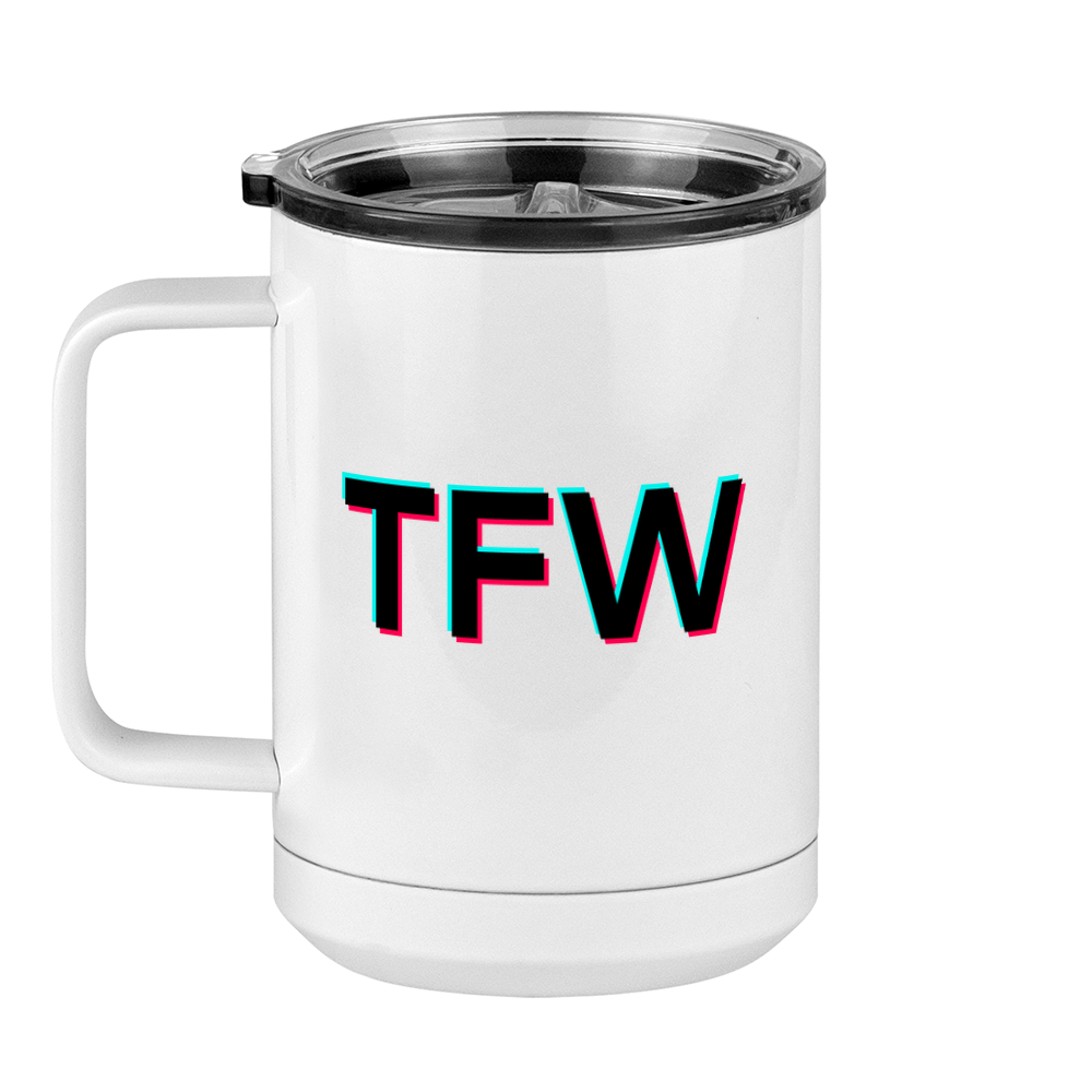 TFW Coffee Mug Tumbler with Handle (15 oz) - TikTok Trends - Left View