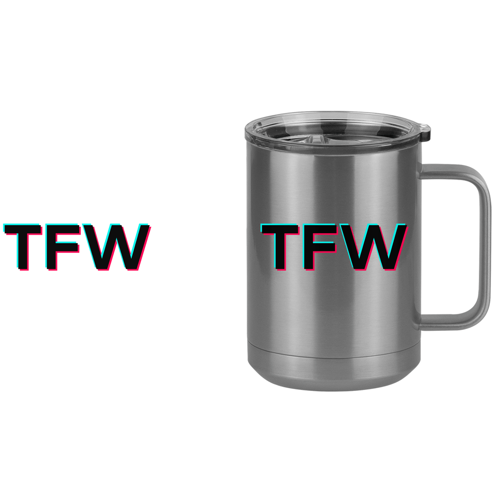 TFW Coffee Mug Tumbler with Handle (15 oz) - TikTok Trends - Design View