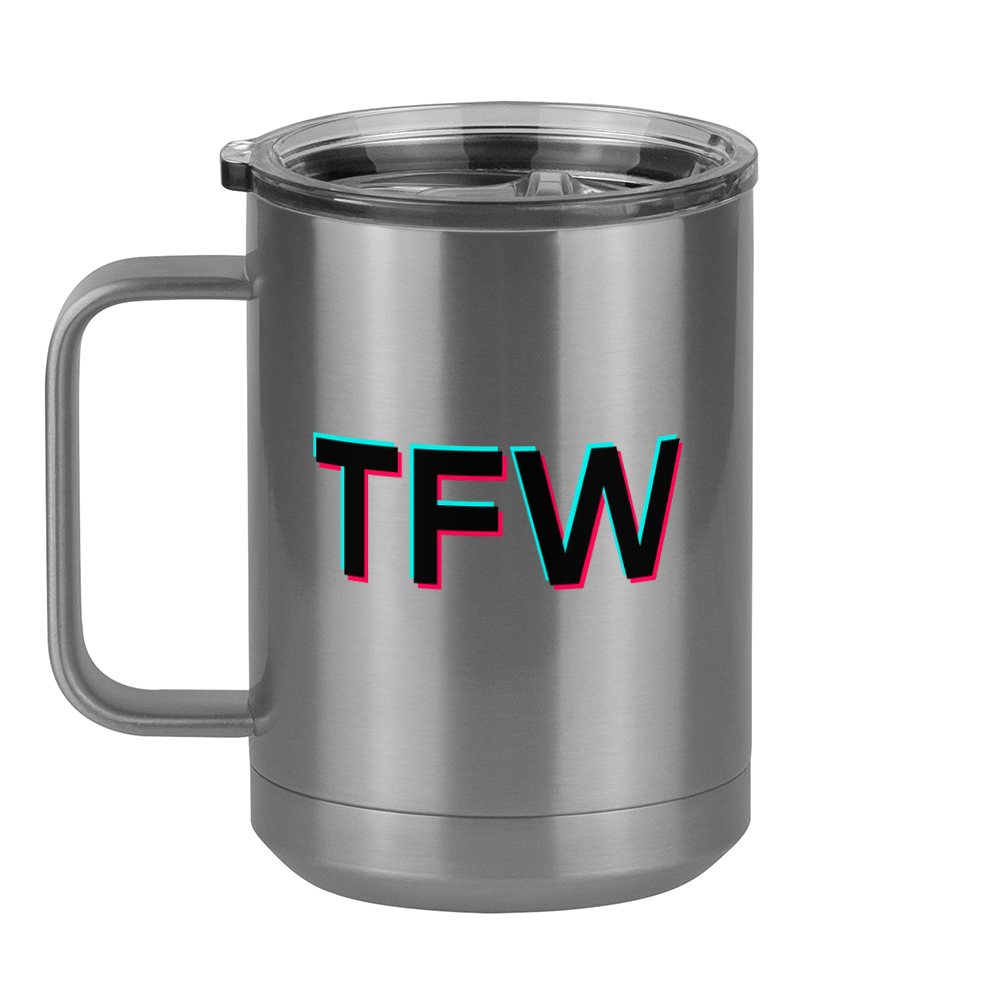 TFW Coffee Mug Tumbler with Handle (15 oz) - TikTok Trends - Left View