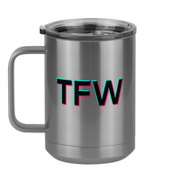 Thumbnail for TFW Coffee Mug Tumbler with Handle (15 oz) - TikTok Trends - Left View