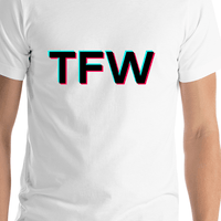 Thumbnail for TFW T-Shirt - White - TikTok Trends - Shirt Close-Up View