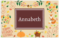 Thumbnail for Personalized Thanksgiving Placemat V - Thanksgiving Applecart - Rectangle Nameplate -  View