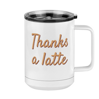 Thumbnail for Thanks A Latte Coffee Mug Tumbler with Handle (15 oz) - Right View