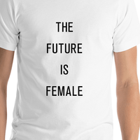 Thumbnail for The Future Is Female T-Shirt - White - Shirt Close-Up View