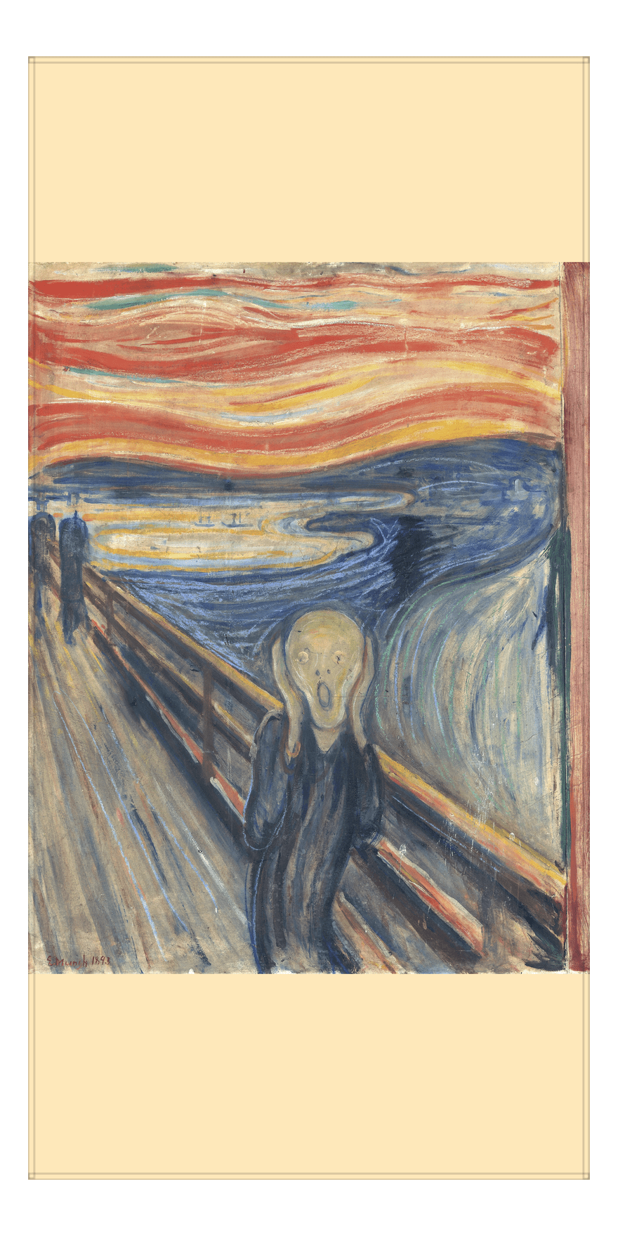 The Scream Beach Towel - Edvard Munch - Front View