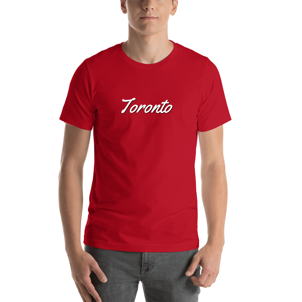 Personalized Toronto T-Shirt - Red - Shirt View