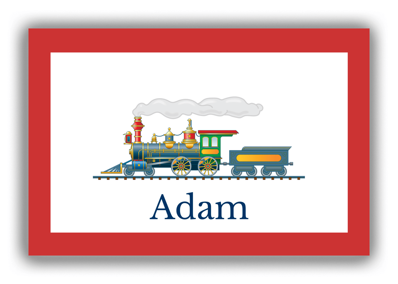 Personalized Train Canvas Wrap & Photo Print - White Background with Border - Front View
