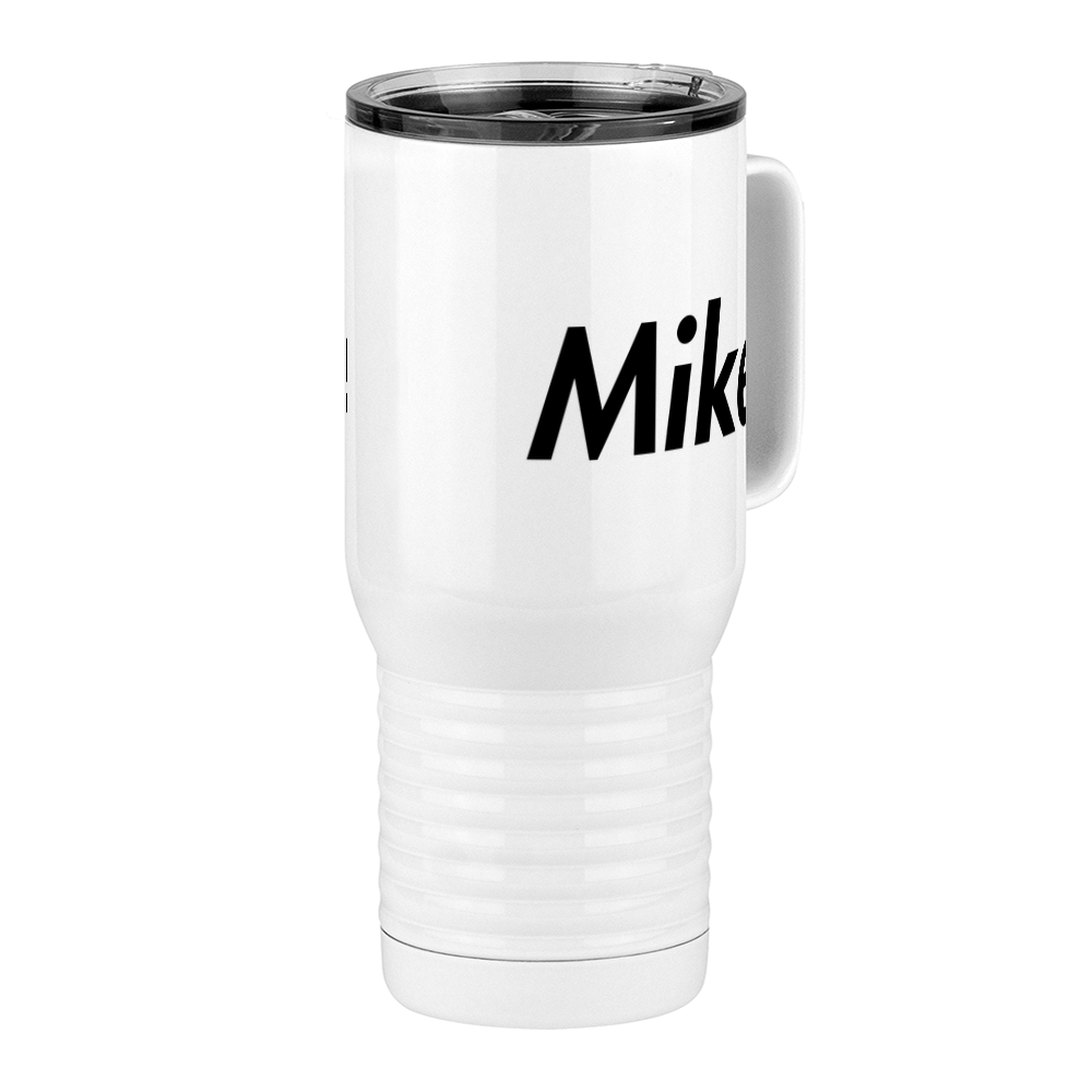 Personalized Travel Coffee Mug Tumbler with Handle (20 oz) - Front Right View