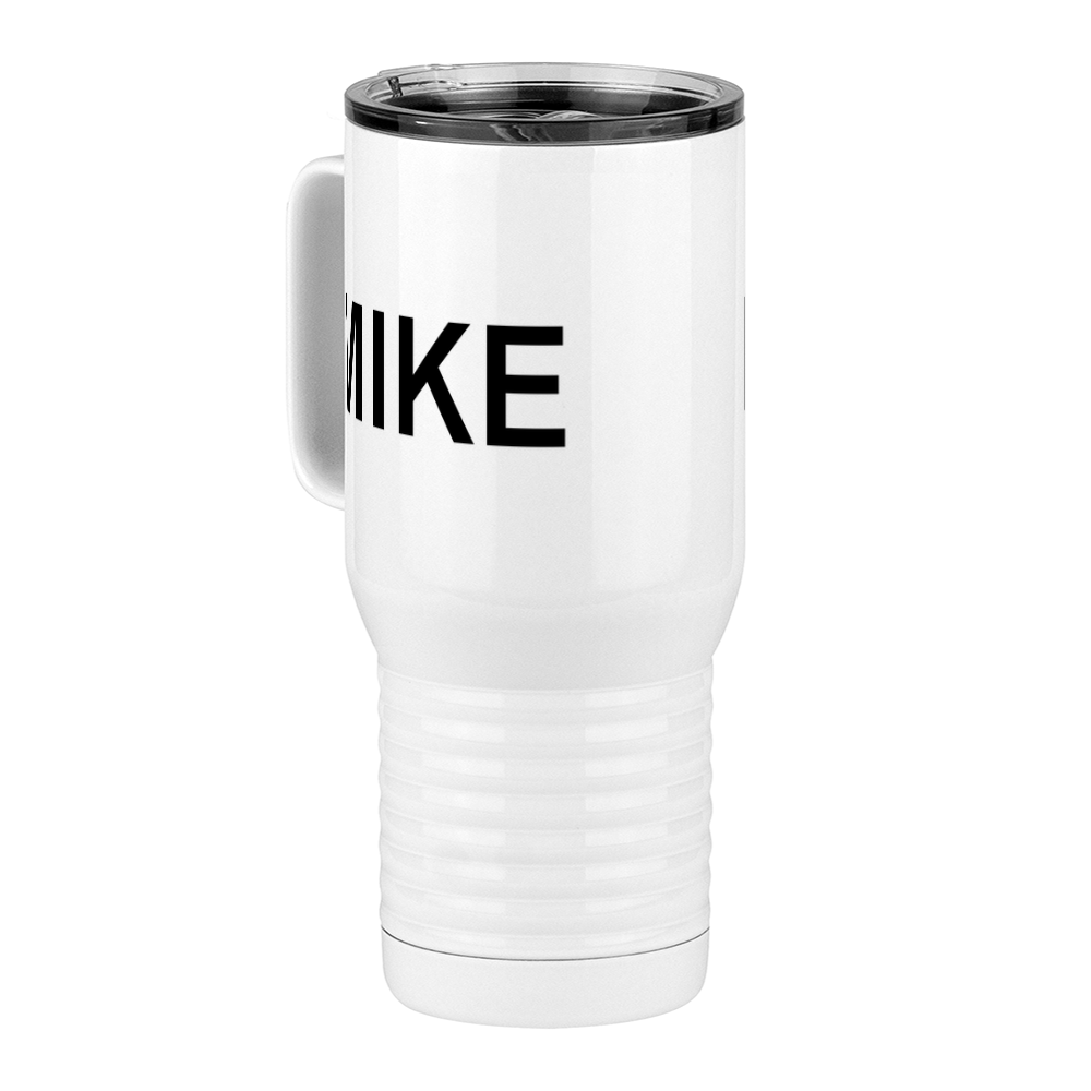 Personalized Travel Coffee Mug Tumbler with Handle (20 oz) - Front Left View