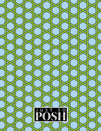 Thumbnail for Personalized Trellis Notebook I - Blue and Green - Hexagon Nameplate - Back View