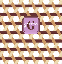 Thumbnail for Personalized Trellis II Shower Curtain - Brown - Stamp Nameplate - Decorate View
