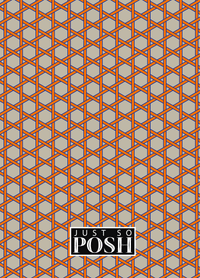 Thumbnail for Personalized Trellis I Journal - Orange and Tan - Circle Nameplate - Back View