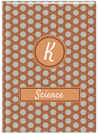 Thumbnail for Personalized Trellis I Journal - Orange and Tan - Circle Nameplate - Front View