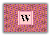 Thumbnail for Personalized Trellis Canvas Wrap & Photo Print I - Pink with Square Nameplate - Front View