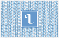 Thumbnail for Personalized Trellis Placemat - Navy and Light Blue - Glacier Square Frame -  View